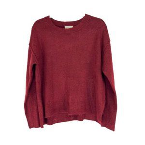 NWT Max Studio Pullover Crew Neck Sweater Garnet Long Sleeve Womens Size M